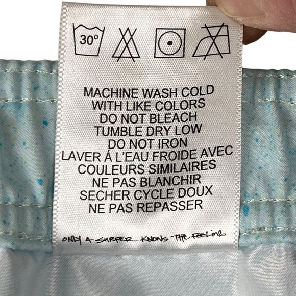 Billabong Laybacks Swim Trunks Men’s Size M – Orange Blue Gradient Board Shorts - Picture 10 of 11